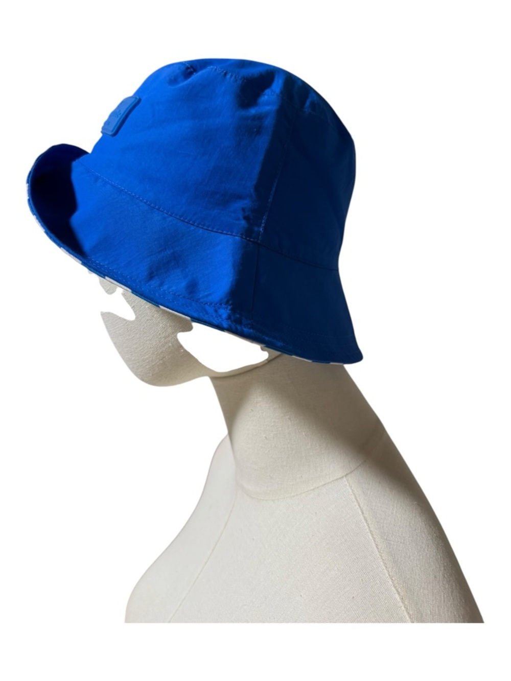 NWT Kate Spade Reversible Bucket Hat - Cobalt Blue & White Stripe - Picture 3 of 7